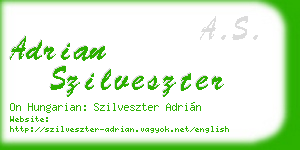 adrian szilveszter business card